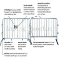 Barrière de contrôle de foule / barrières pour piétons (prix d&#39;usine)